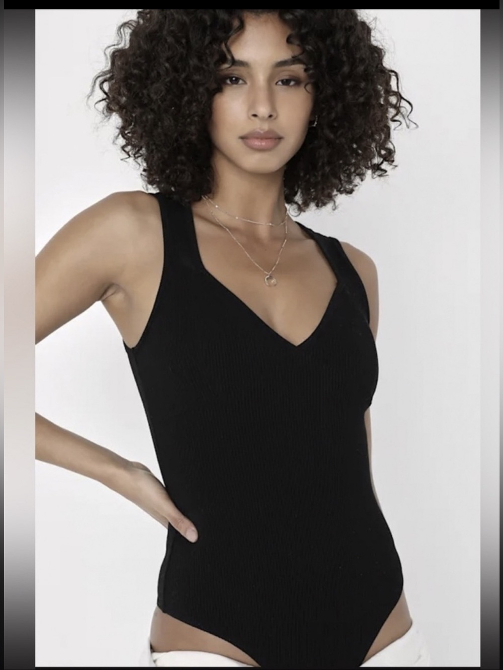 Lulus Feeling Effortless Black Ribbed Sleeveless
Bodysuit - Size S